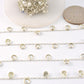 Stunning Crystal Rosary Chain in 925 Silver Gold - 4mm
