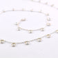 Stunning Crystal Rosary Chain in 925 Silver Gold - 4mm