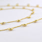 925 Silver Gold Rosary Chain with Pearl - 4mm