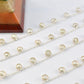925 Silver Gold Rosary Chain with Pearl - 4mm