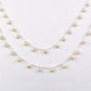 925 Silver Gold Rosary Chain with Pearl - 4mm