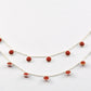 Coral Rosary Chain - 925 Silver Gold, 4mm