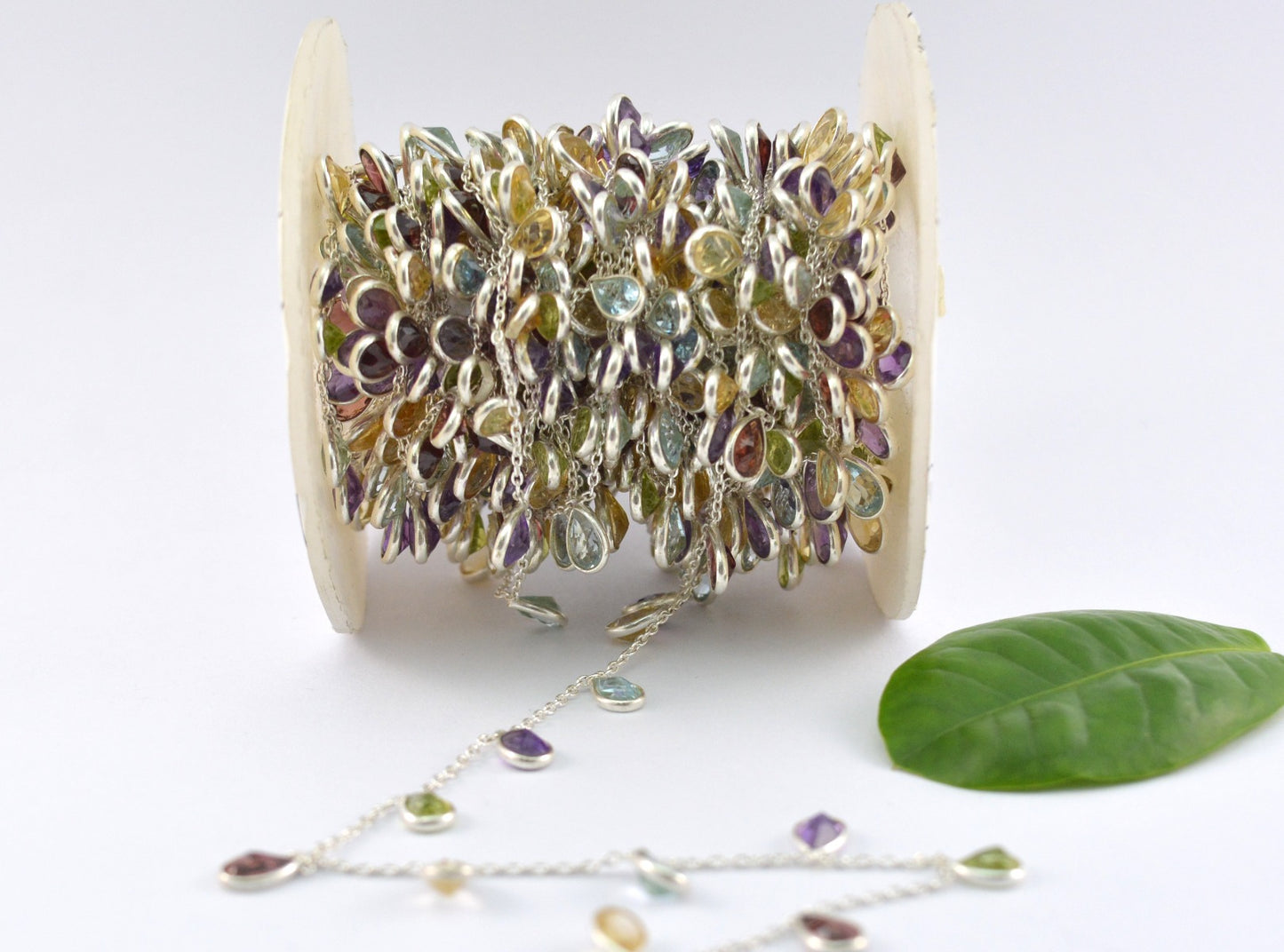 Stone Rosary Chain - 925 Silver Gold, 4.00mm #3