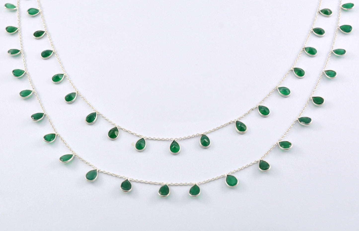 925 Silver Gold Rosary Chain with Onyx - 4.00mm