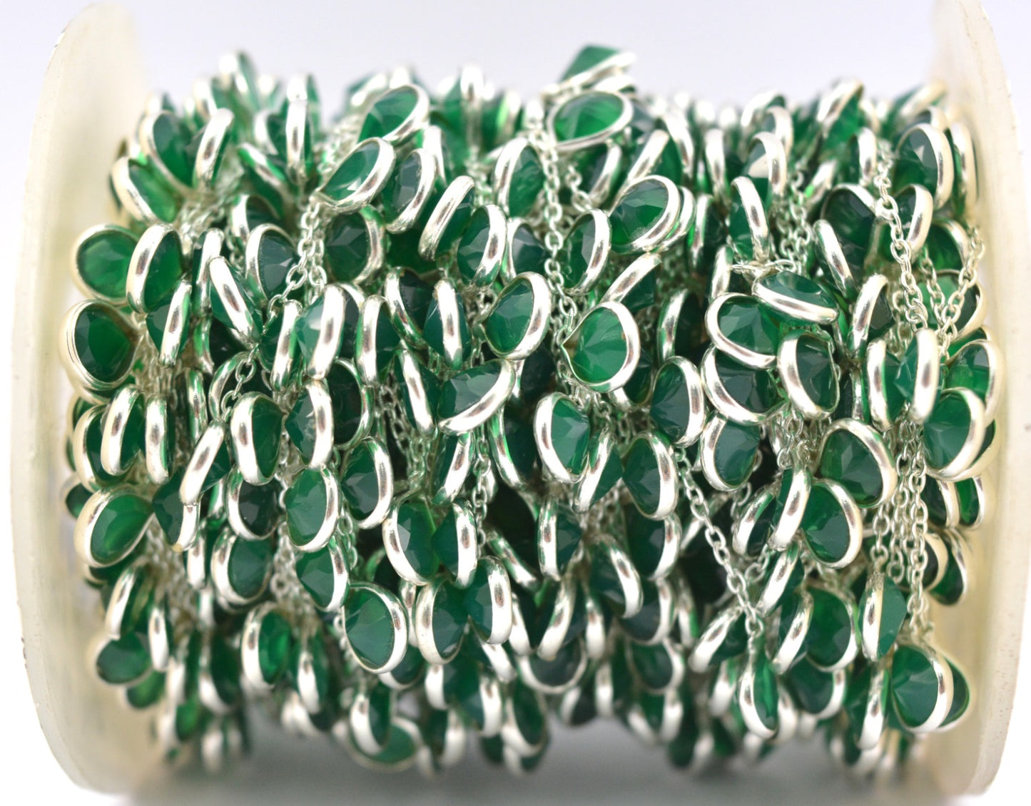 Onyx Rosary Chain - 925 Silver Gold, 4.00mm