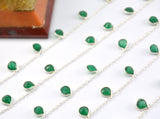 Onyx Rosary Chain - 925 Silver Gold, 4.00mm