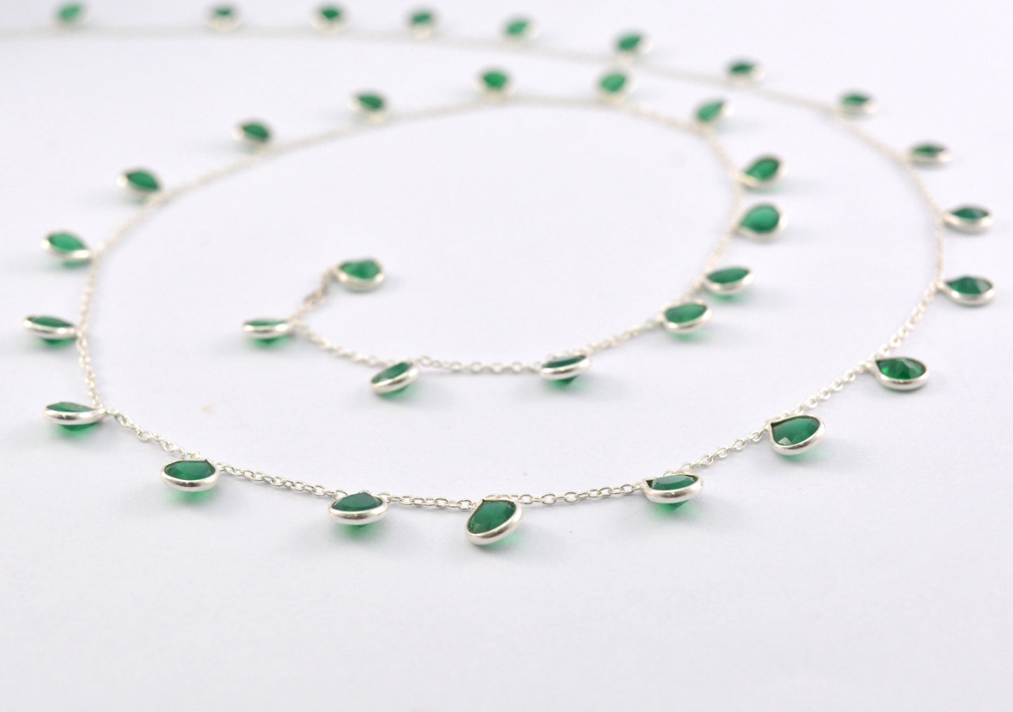 Onyx Rosary Chain - 925 Silver Gold, 4.00mm