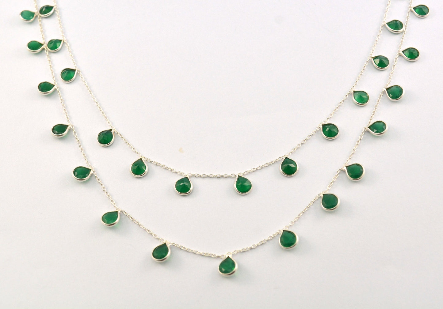 Onyx Rosary Chain - 925 Silver Gold, 4.00mm