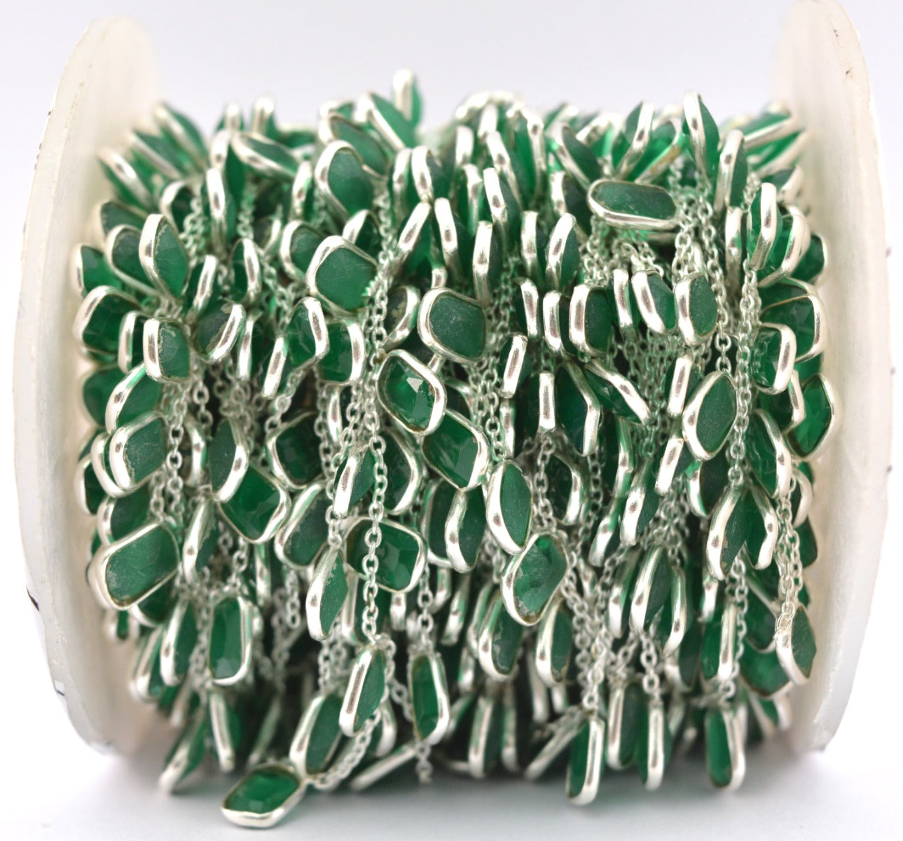 Unique Onyx Rosary Chain in 925 Silver Gold - 4.00mm