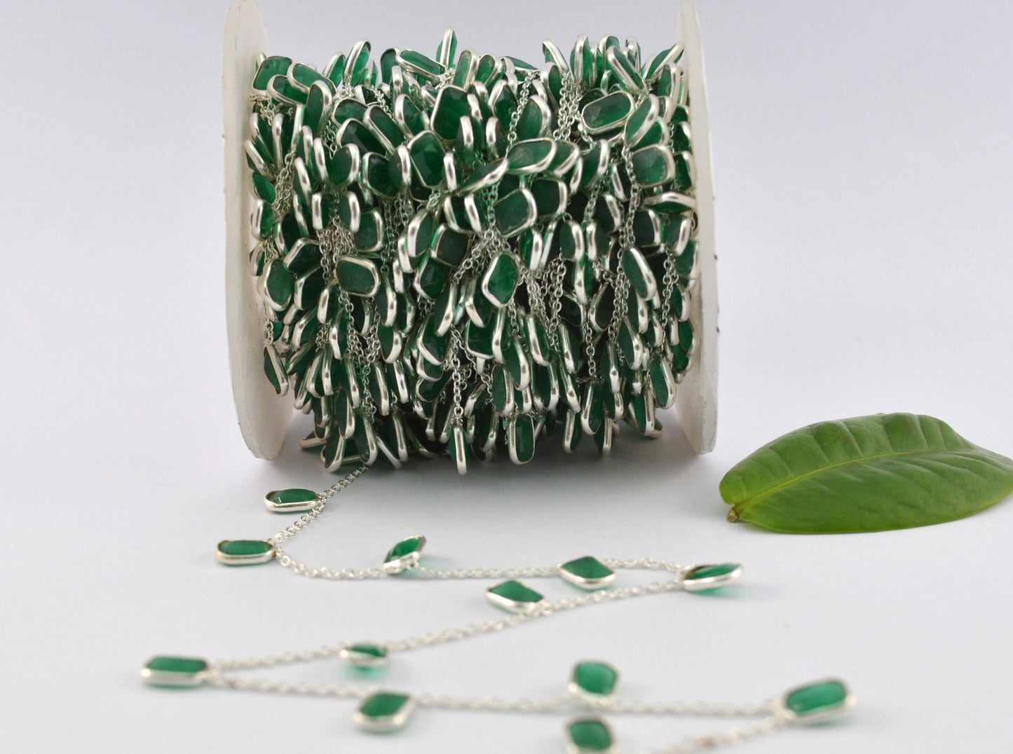 Unique Onyx Rosary Chain in 925 Silver Gold - 4.00mm