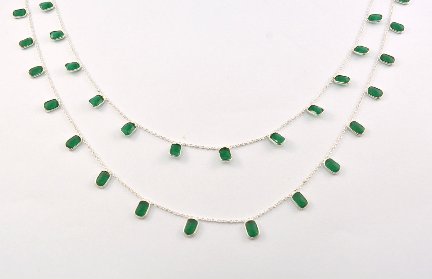 Unique Onyx Rosary Chain in 925 Silver Gold - 4.00mm