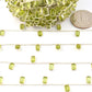 Peridot Rosary Chain - 925 Silver Gold, 4.00mm