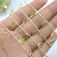 Peridot Rosary Chain - 925 Silver Gold, 4.00mm