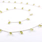 Peridot Rosary Chain - 925 Silver Gold, 4.00mm