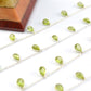 Classic 925 Silver Gold Rosary Chain - Peridot 4.00mm