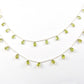 Classic 925 Silver Gold Rosary Chain - Peridot 4.00mm