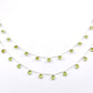 Beautiful Rosary Chain - Peridot 925 Silver Gold 4.00mm