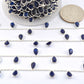 Beautiful 925 Silver Gold Rosary Chain - Sapphire 4.00mm