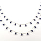 Beautiful 925 Silver Gold Rosary Chain - Sapphire 4.00mm