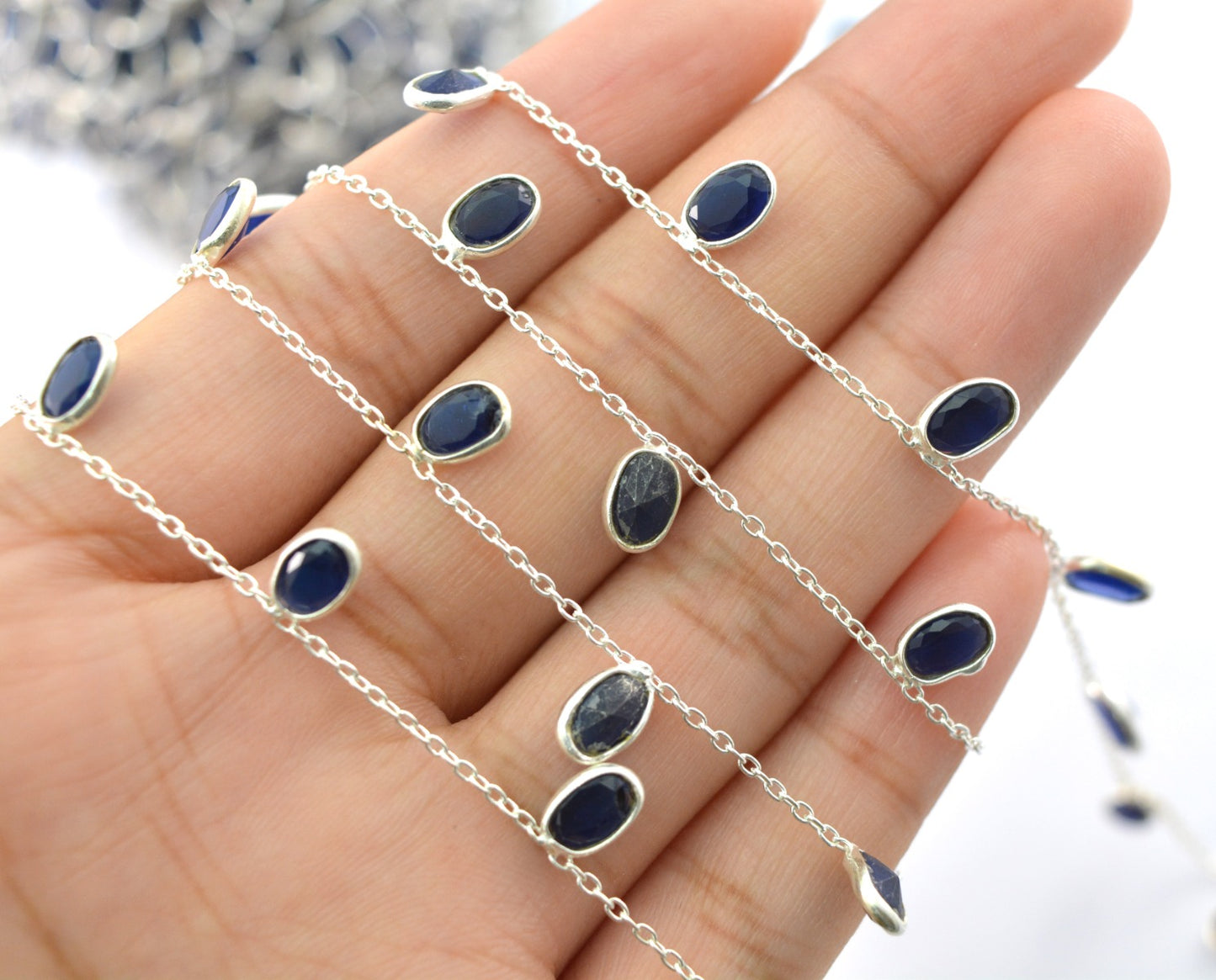 Stunning Rosary Chain - Sapphire 925 Silver 4.00mm