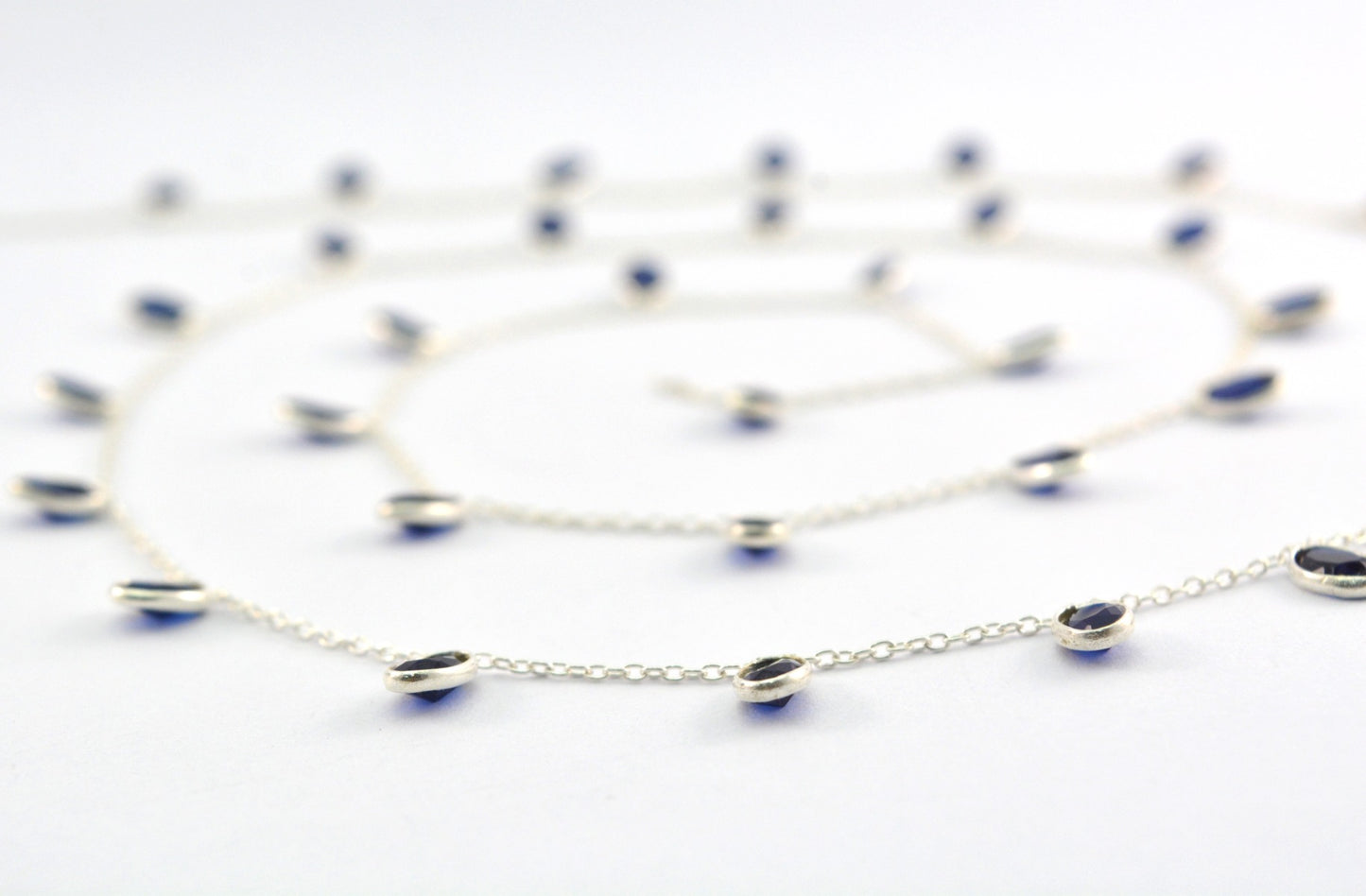 Stunning Rosary Chain - Sapphire 925 Silver 4.00mm