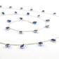 Sapphire Rosary Chain - 925 Silver Gold, 4.00mm
