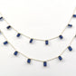 Sapphire Rosary Chain - 925 Silver Gold, 4.00mm