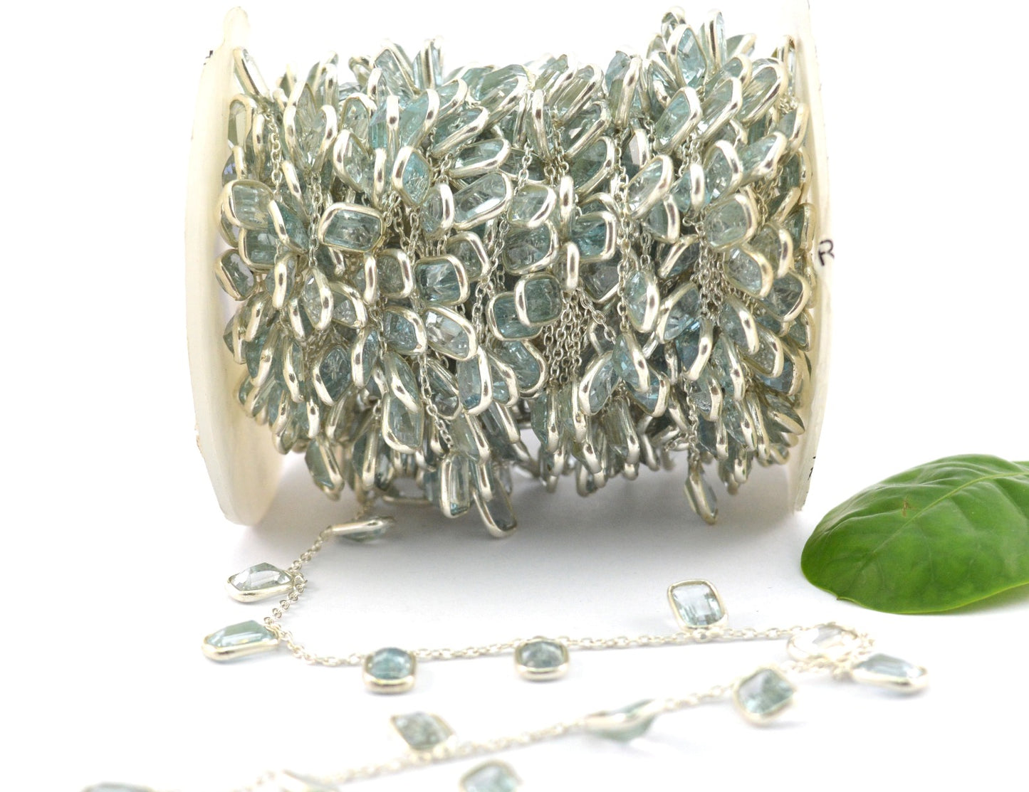 Vintage Topaz Rosary Chain in 925 Silver Gold - 4.00mm