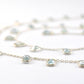 Vintage Topaz Rosary Chain in 925 Silver Gold - 4.00mm