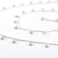 925 Silver Gold Rosary Chain with Topaz - 4.00mm