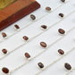 Garnet Rosary Chain - 925 Silver Gold, 4.00mm