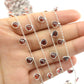 Garnet Rosary Chain - 925 Silver Gold,