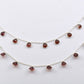 Garnet Rosary Chain - 925 Silver Gold,