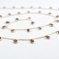 Garnet Rosary Chain - 925 Silver Gold, 4.00mm #3