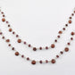 925 Silver Gold Rosary Chain with Garnet -
