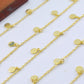 Stone Rosary Chain - 925 Silver Gold, 5mm