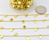 Stone Rosary Chain - 925 Silver Gold, 5mm
