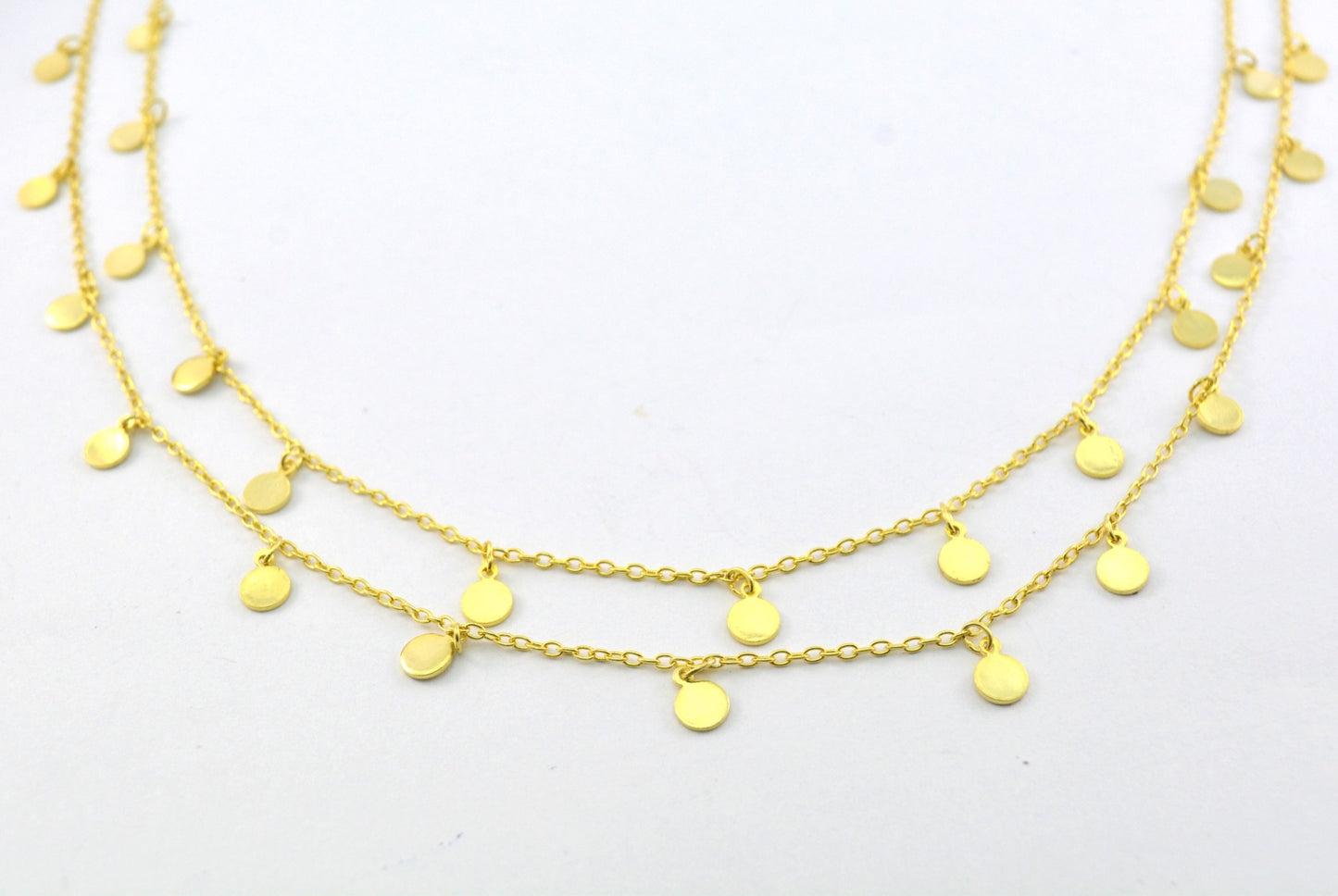 Stone Rosary Chain - 925 Silver Gold, 5mm