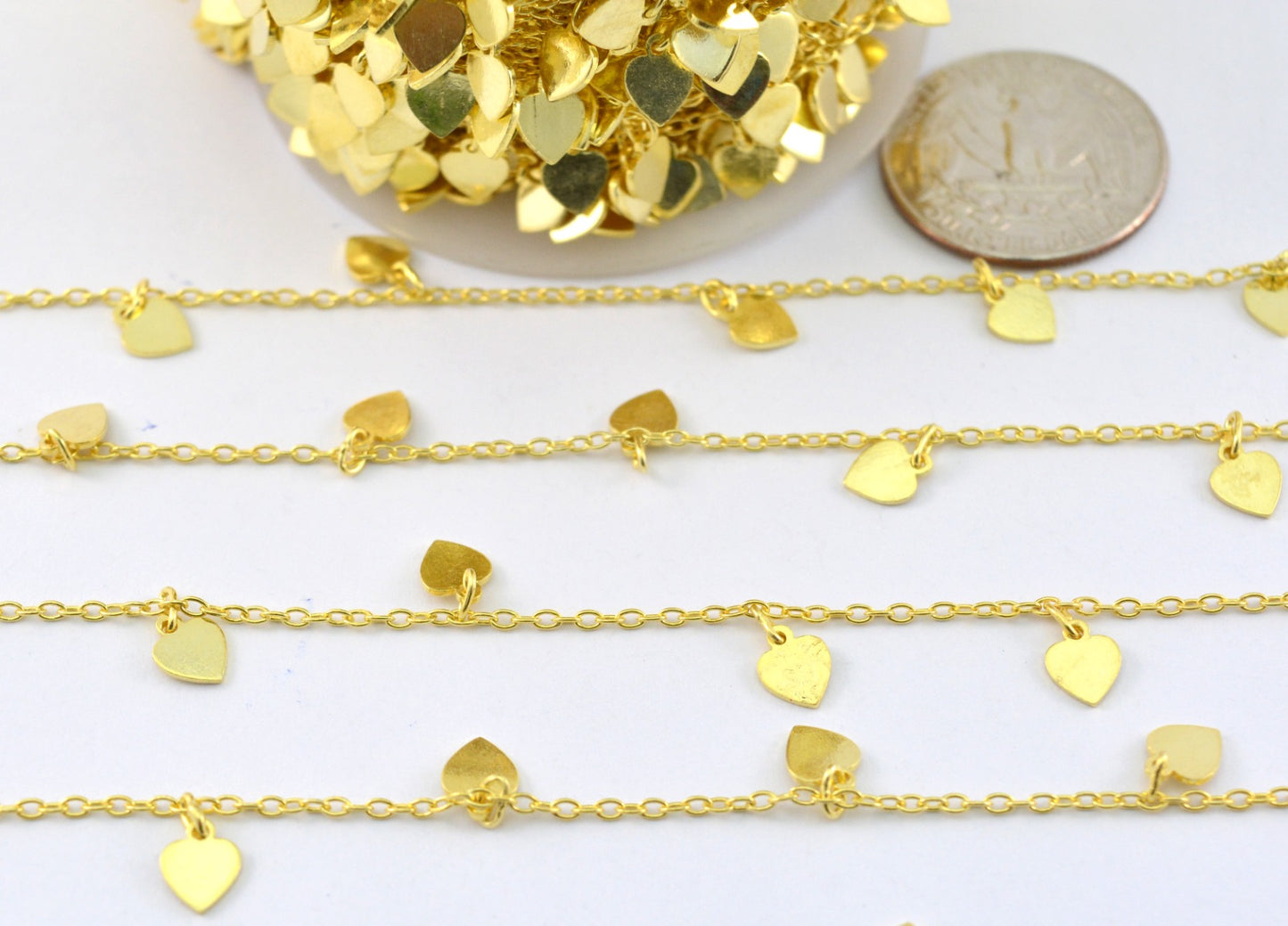 Vintage 925 Silver Gold Rosary Chain - Stone 5.00mm