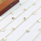 Graceful 925 Silver Gold Rosary Chain - Stone 4.00mm