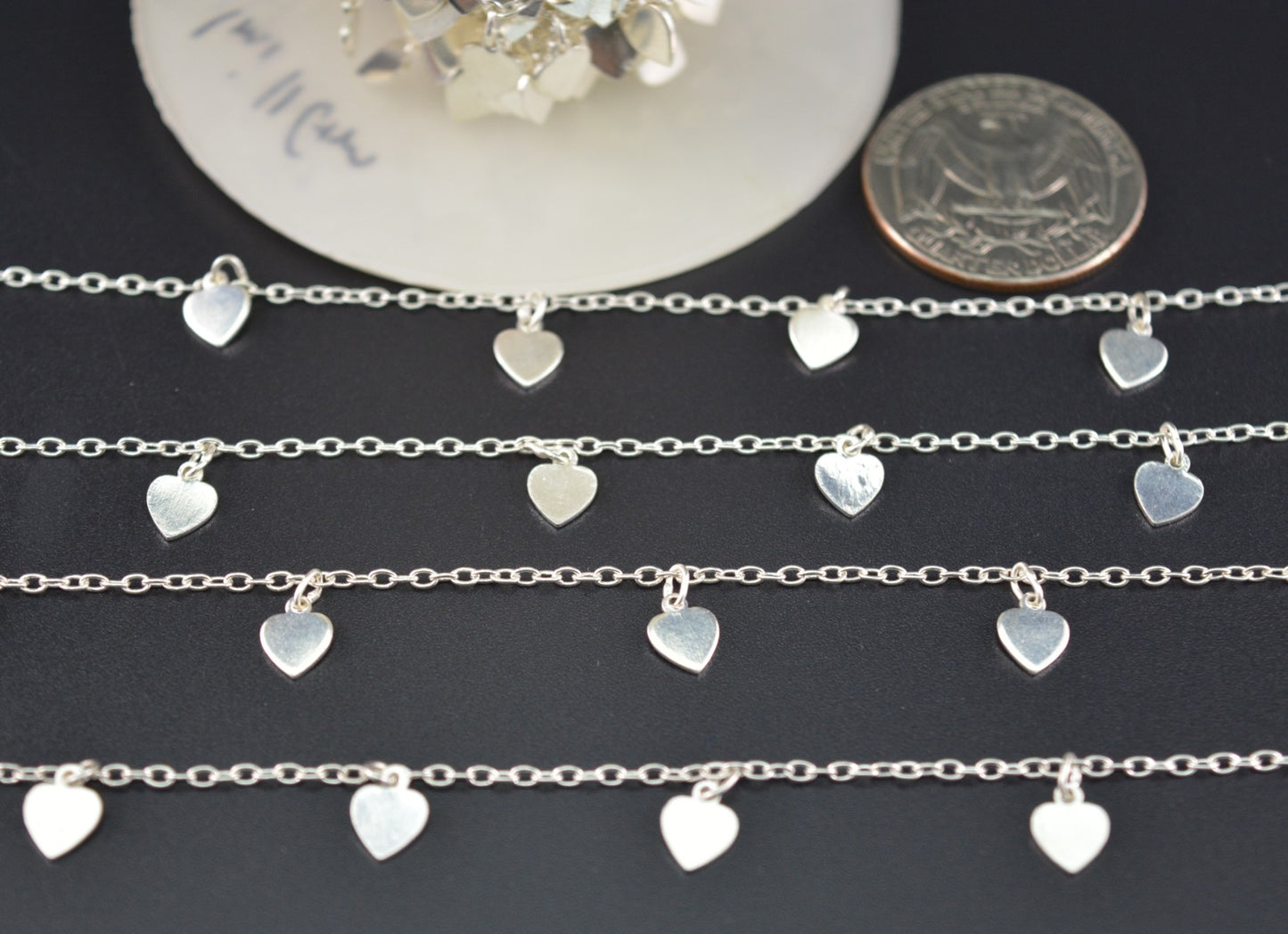 Stone Rosary Chain - 925 Silver Gold, 5.00mm