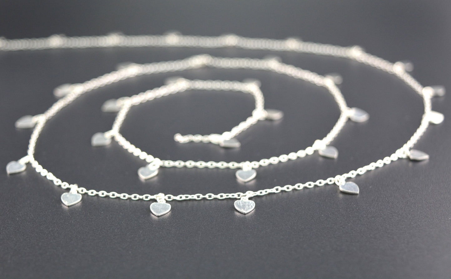 Stone Rosary Chain - 925 Silver Gold, 5.00mm