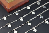 Stone Rosary Chain - 925 Silver Gold, 5.00mm