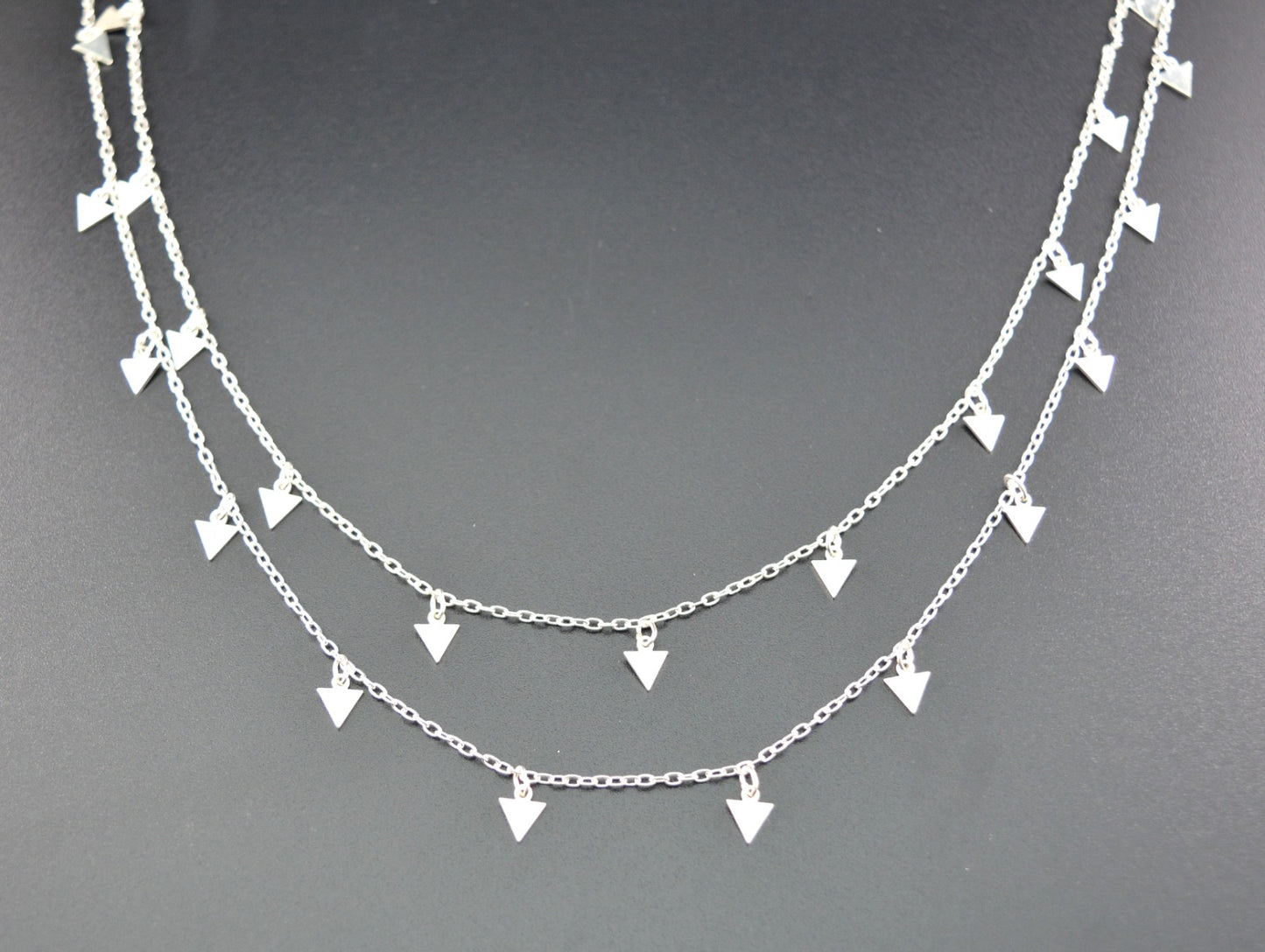 Stone Rosary Chain - 925 Silver Gold, 6.00mm