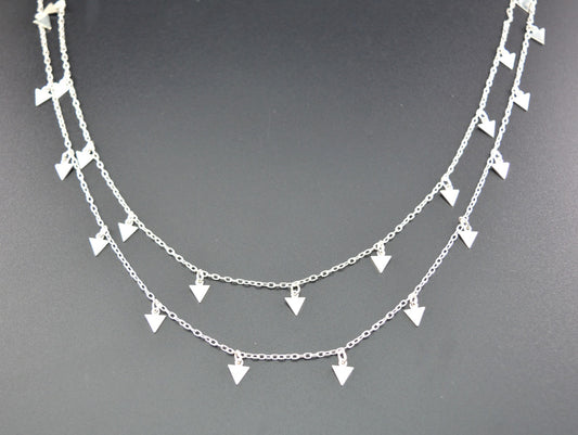 Stone Rosary Chain - 925 Silver Gold, 6.00mm