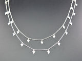 Stone Rosary Chain - 925 Silver Gold, 6.00mm