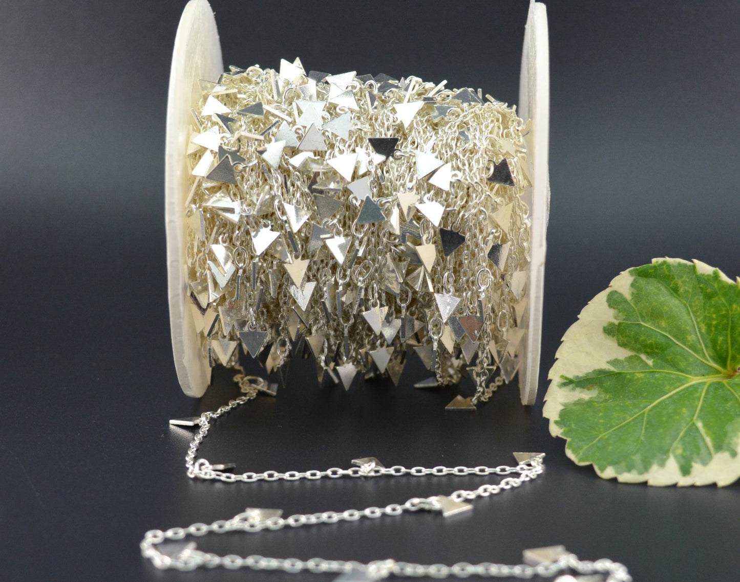 Stone Rosary Chain - 925 Silver Gold, 6.00mm