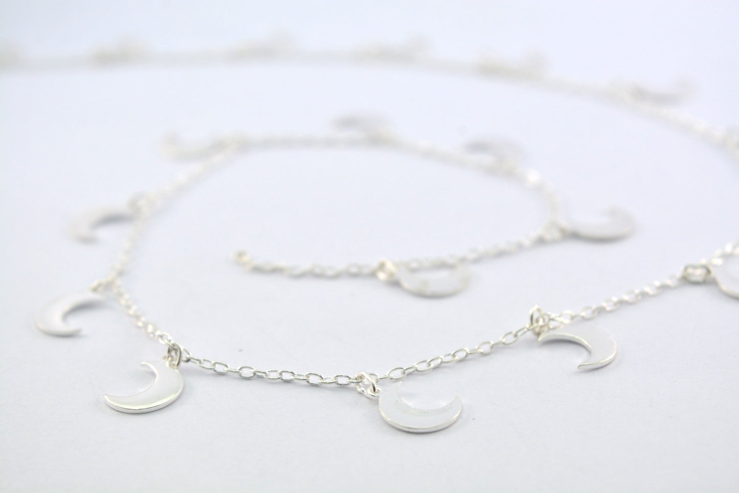 Beautiful Stone Rosary Chain in 925 Silver Gold - 3.50mm