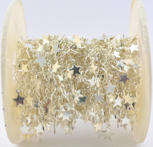 Radiant Rosary Chain - Stone 925 Silver Gold 6.20mm