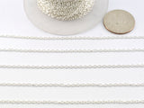 Classic Rosary Chain - Stone 925 Silver 2.20mm